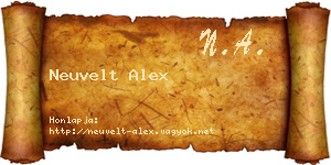 Neuvelt Alex névjegykártya